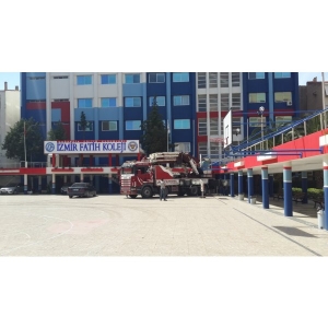 İzmir Fatih Koleji Cam Montajı   İzmir Vinç Hizmeti 10
